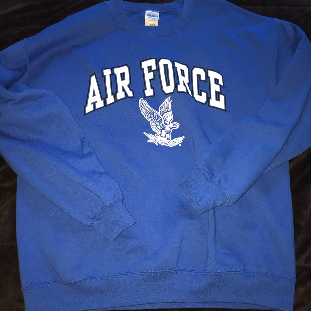 Blue Air Force Crewneck size Large. Super comfy.
